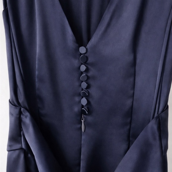 Hobbs London Navy Sleeveless Maxi Dress | Elegant Evening Formal - Picture 4 of 7